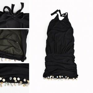 Edikted Backless Mini Dress with Shell Embellishments